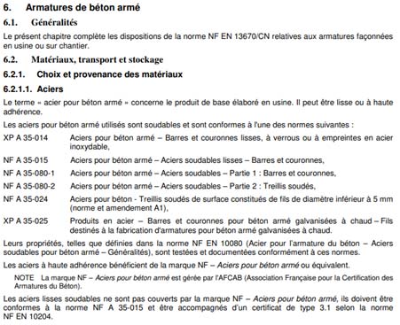 Exemple d'un attribut technique du fascicule N°65 – Exécution des ouvrages de génie civil en béton. Exemple pour illustrer le Cahier des Clauses Générales Techniques (CCTG)