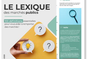 couverture du libre blanc "lexique des marchés publics"